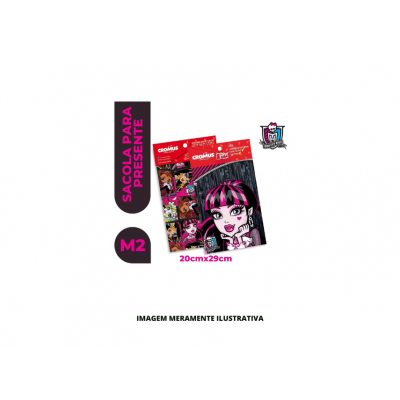SACOLA PARA PRESENTE - CROMUS - M2 15X22cm MONSTERHIGH - CX40
